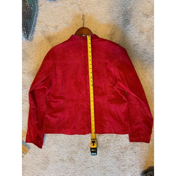 Vintage Ruff Hewn Suede Leather Y2K Moto Biker Retro Jacket, Women's Size XL - Picture 7 of 7